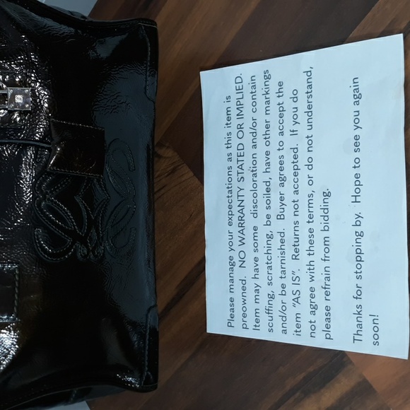 Loewe Amazona 36 Brown Patent Leather Lock and Key - Picture 16 of 16